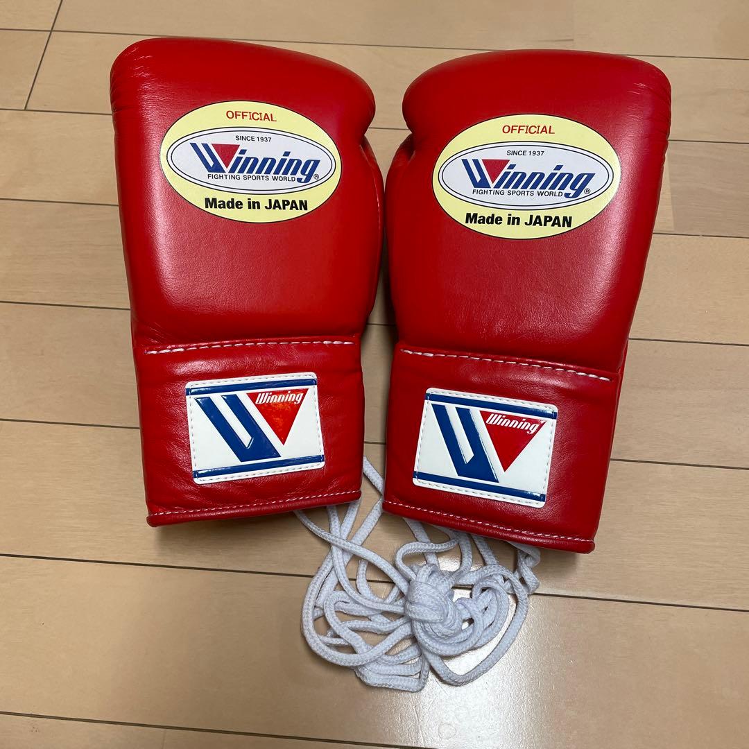 新品即日発送 ウイニング 8オンスグローブ レッド 牛皮革製 MS-200