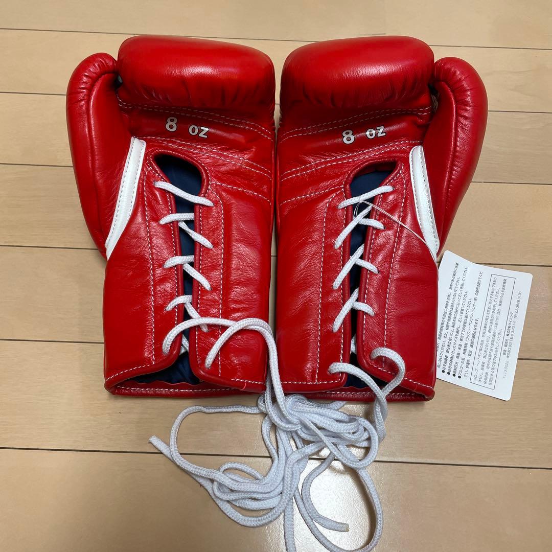新品即日発送 ウイニング 8オンスグローブ レッド 牛皮革製 MS-200