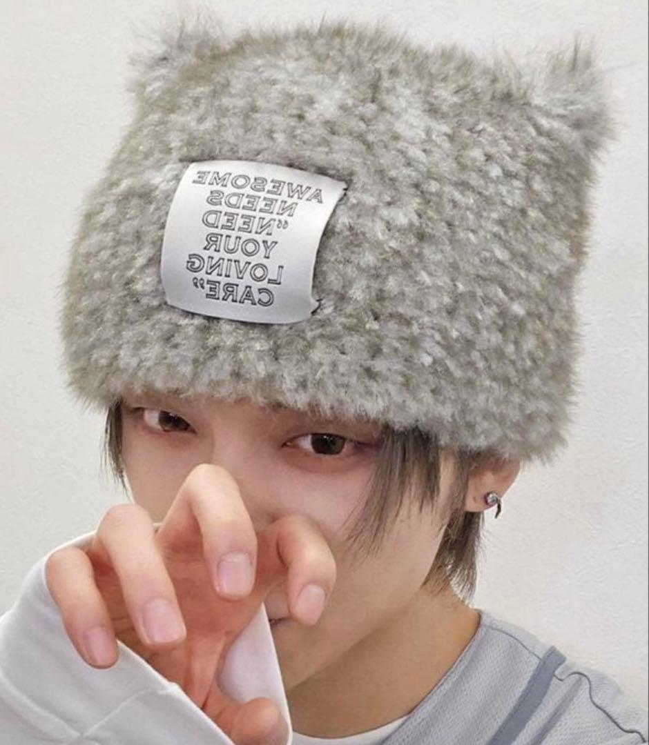 新品未使用‪☆ヨンジュン着用 ビーニー 猫耳 AWESOME NEEDS