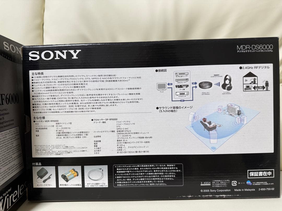 SONY MDR-DS6000 ワイヤレスヘッドホン　親機と子機