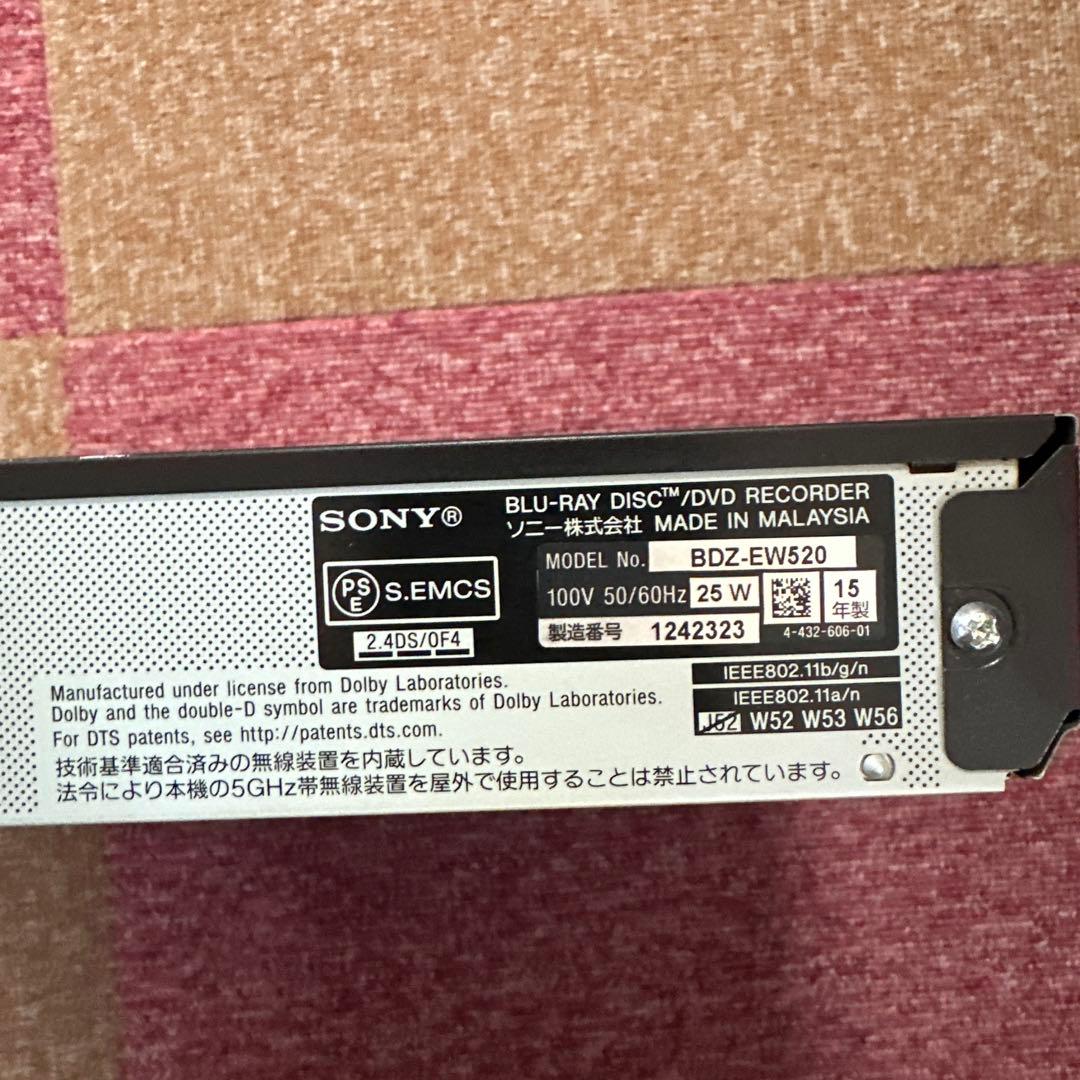 SONY BDZ-EW520 ブルーレイディスクレコーダー