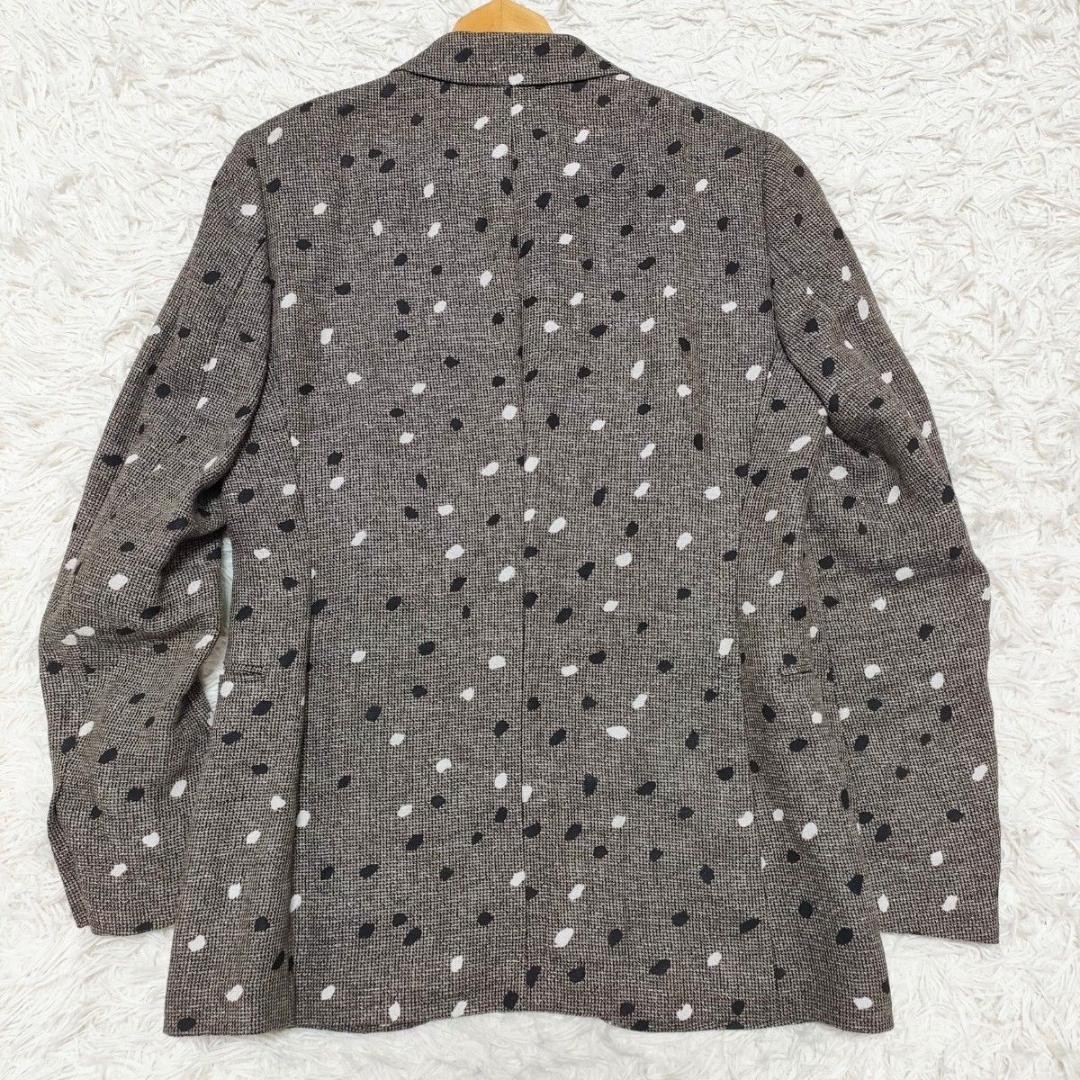 【リネン100%】ポールスミス テーラードジャケット　ドット柄　麻　メンズ　L
