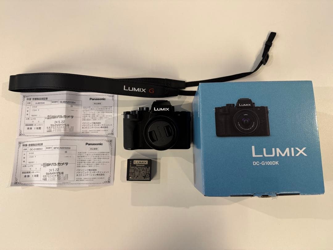 美品 ルミックス LUMIX DC-G100DK レンズ付き