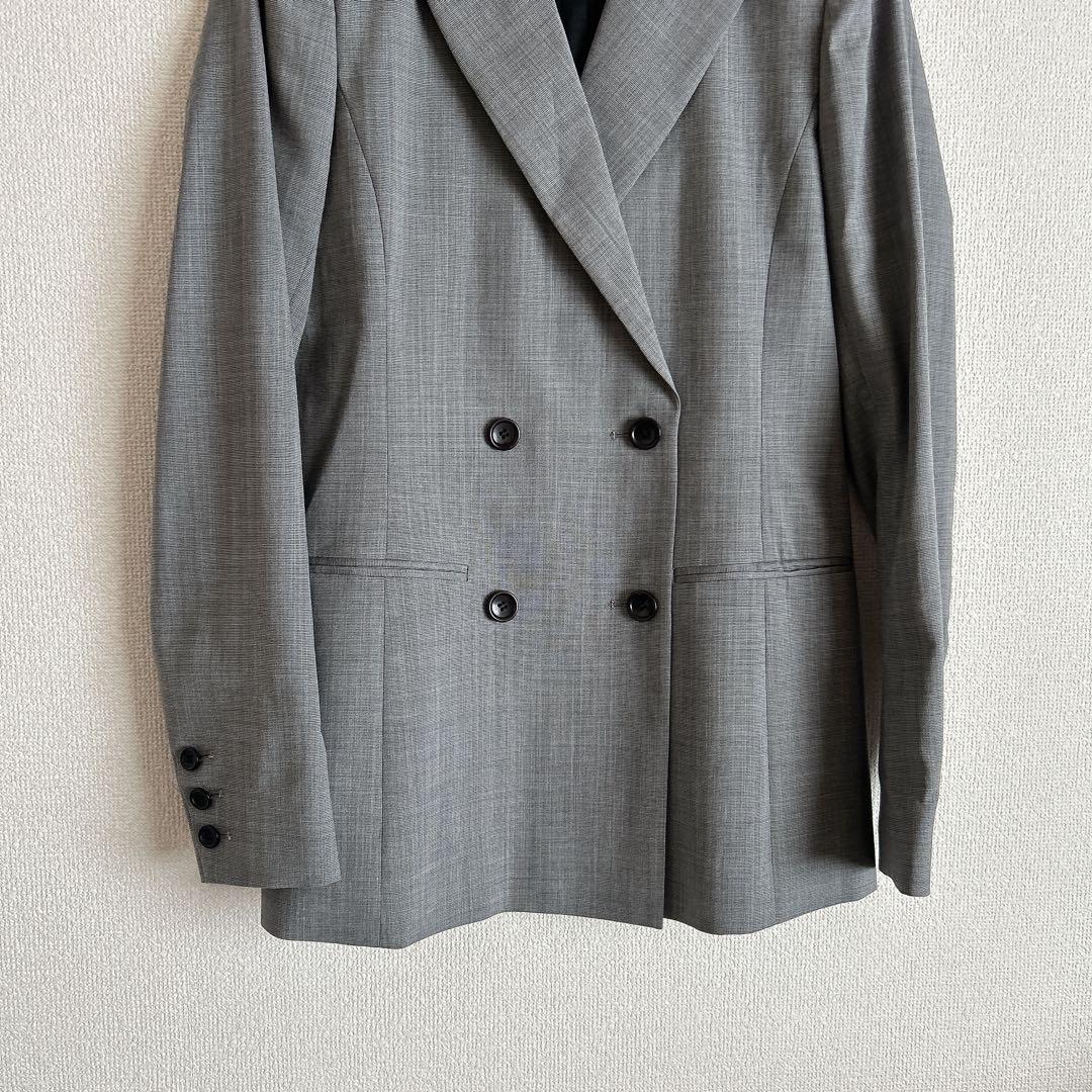 セオリー Theory ダブルブレストジャケット テーラード総裏地 4 グレー