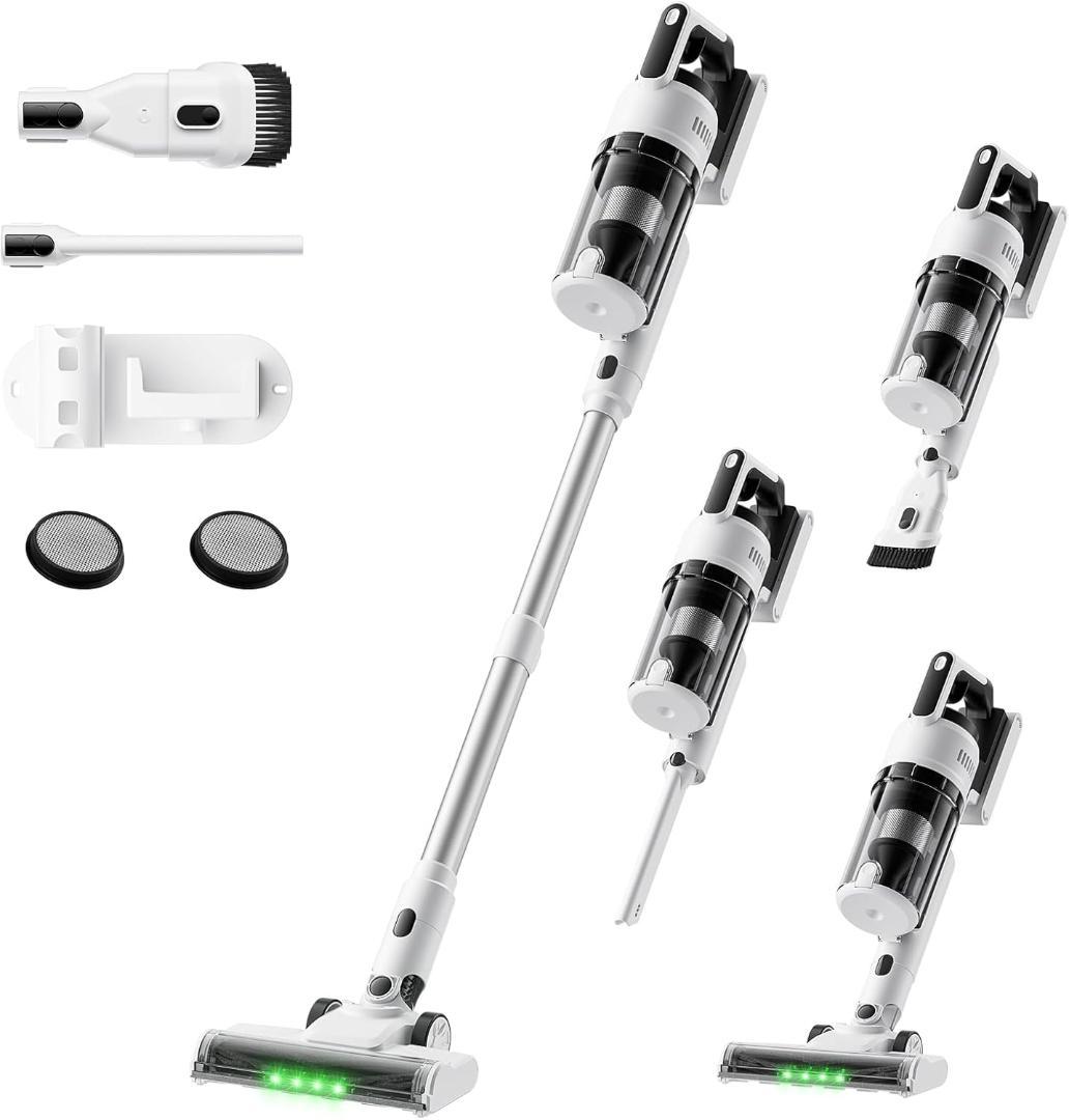 589 コードレス掃除機 75kPa強力吸引 55分連続稼働 自立式 サイクロン