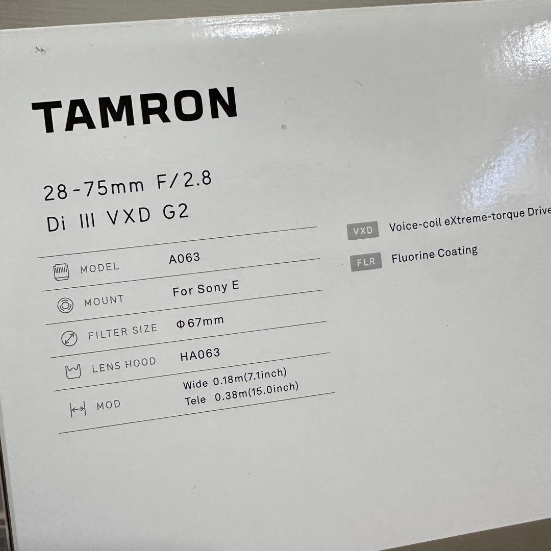 レンズ(ズーム) TAMRON 28-75mm F/2.8 Di III VXD G2