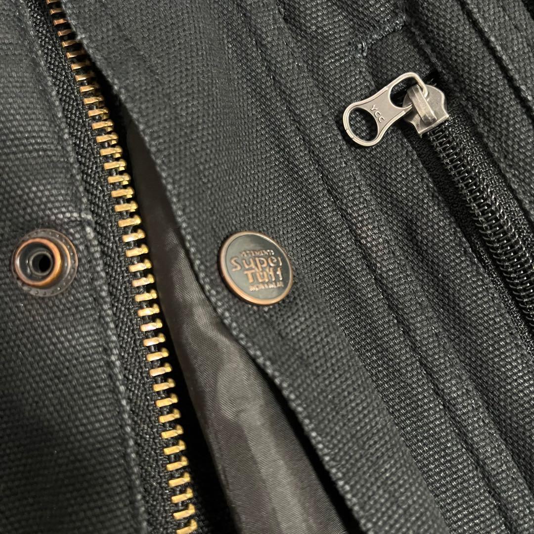 SUPER TUFF ダック生地ワークジャケット Lキルティング襟コーデュロイ