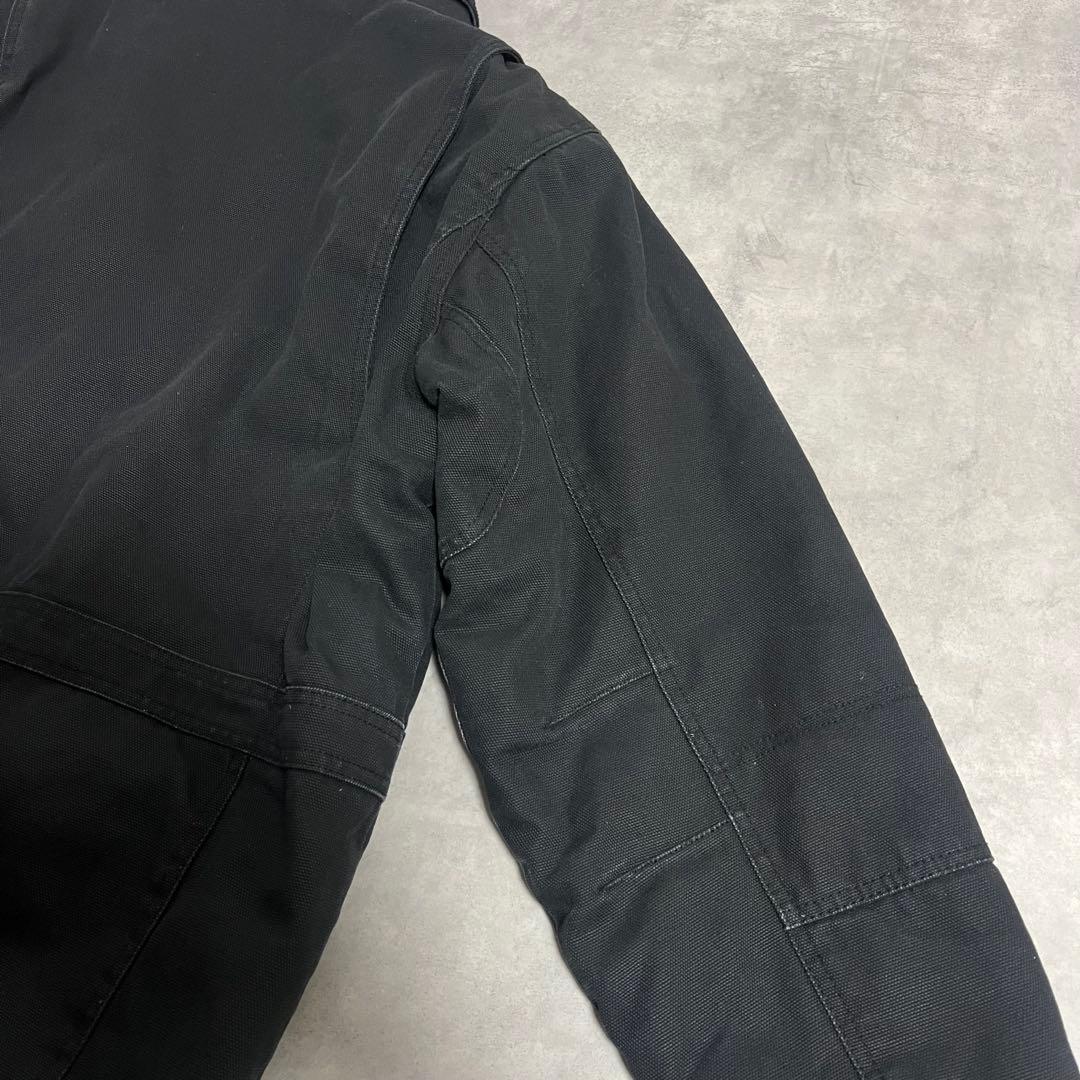 SUPER TUFF ダック生地ワークジャケット Lキルティング襟コーデュロイ