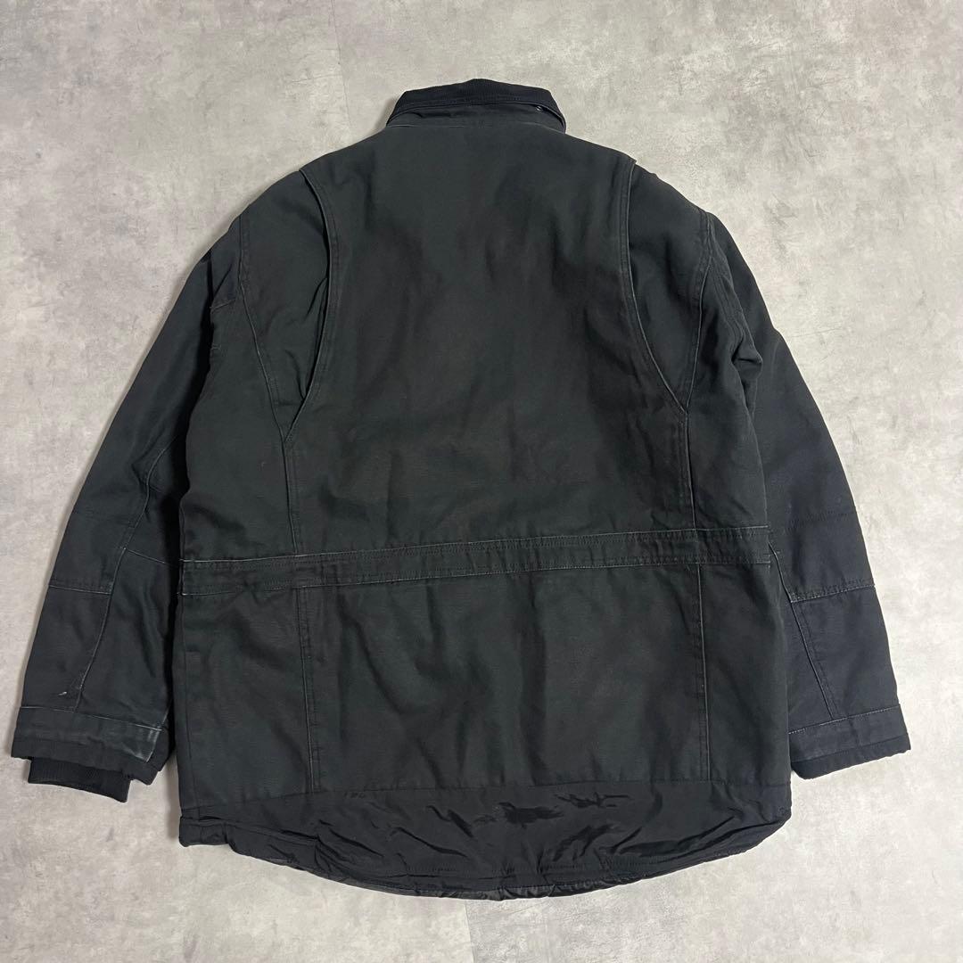 SUPER TUFF ダック生地ワークジャケット Lキルティング襟コーデュロイ