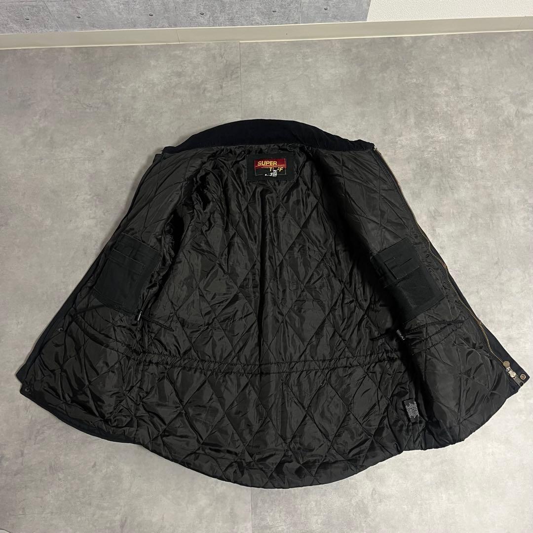 SUPER TUFF ダック生地ワークジャケット Lキルティング襟コーデュロイ