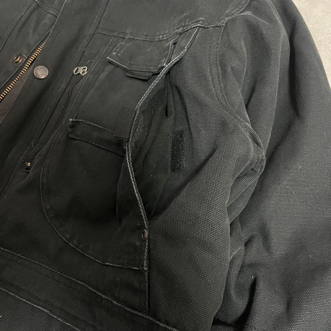 SUPER TUFF ダック生地ワークジャケット Lキルティング襟コーデュロイ