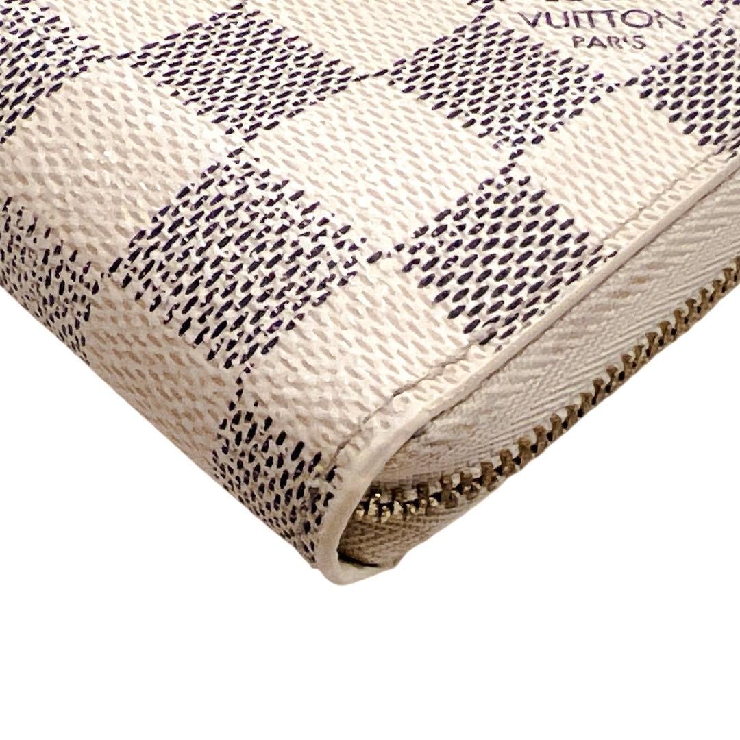 ルイヴィトン ケース ジッピーパース アズール 白 N63069