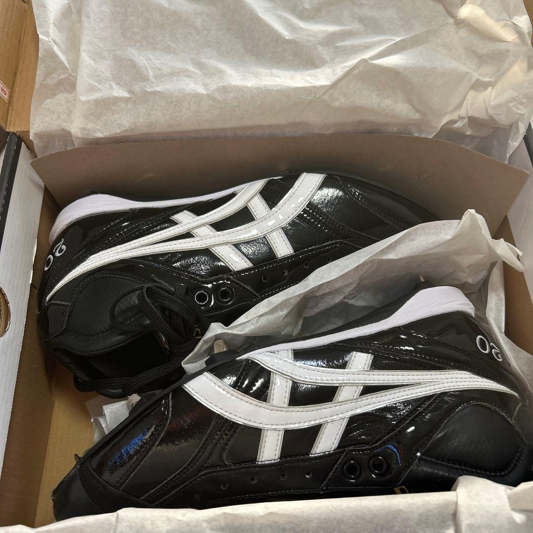 asics ブラック/ホワイト スパイクシューズ　プロ野球支給品