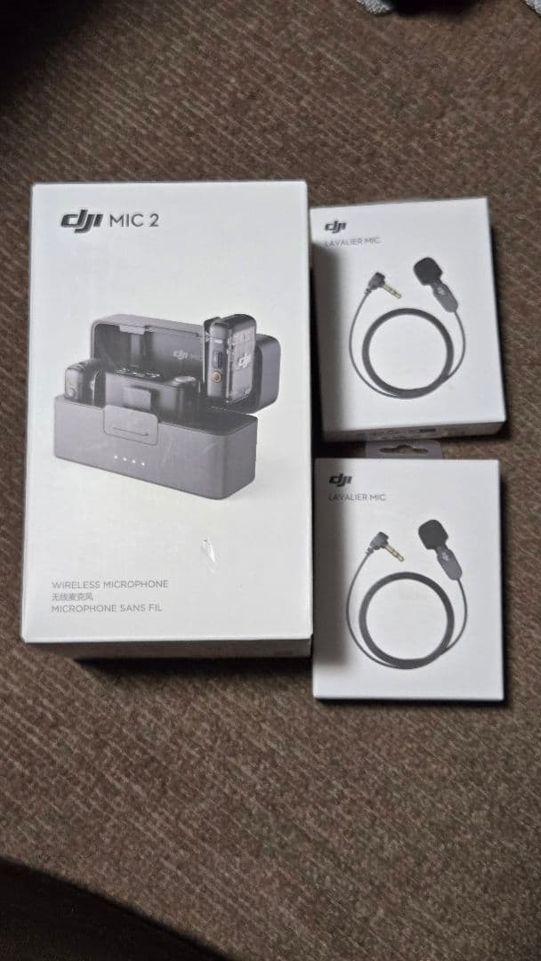 【純正マイク付】DJIMIC 2 ワイヤレスマイク+DJI純正ラベリアマイク×2