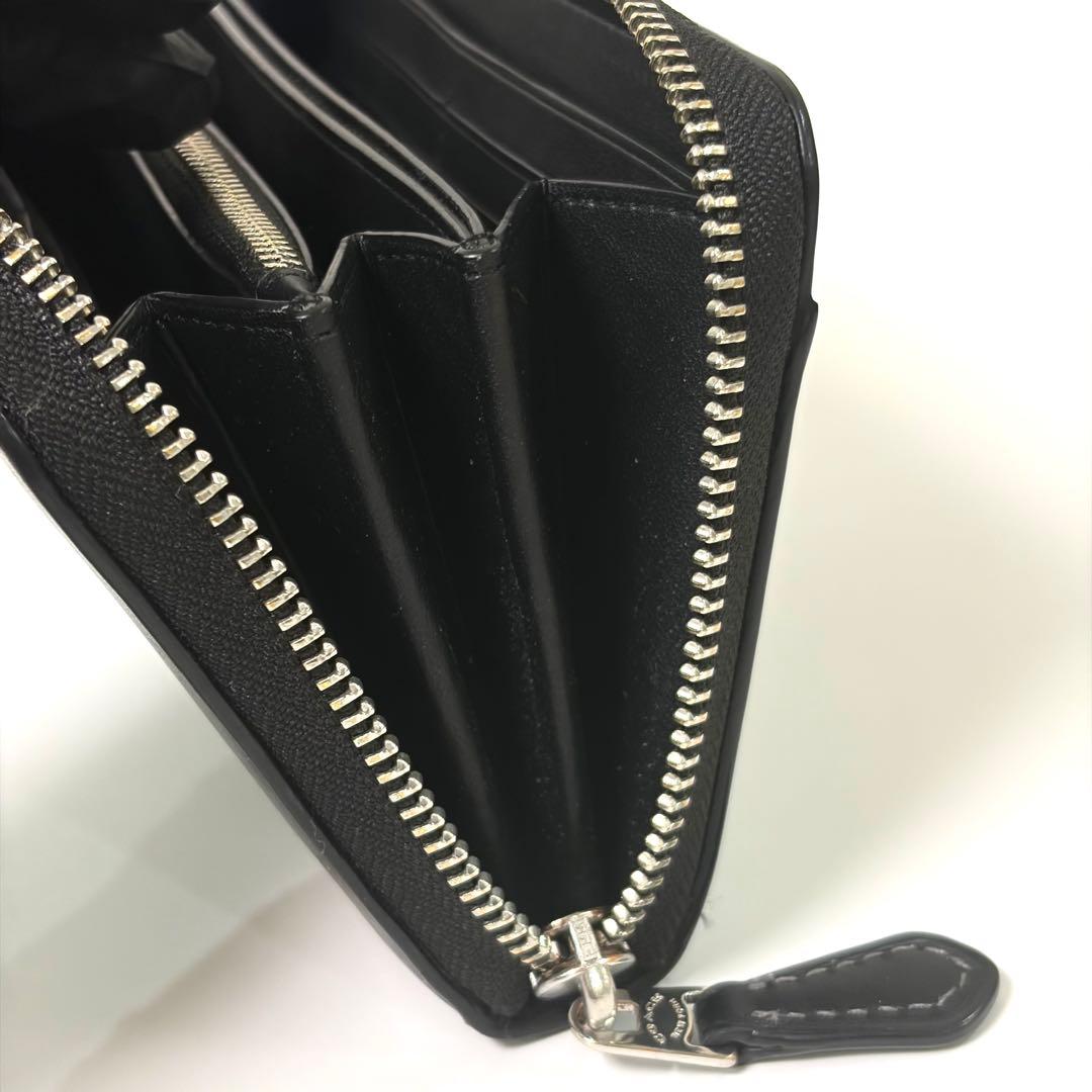 【美品】COACH コーチ 長財布 アコーディオンジップウォレット　ブラック