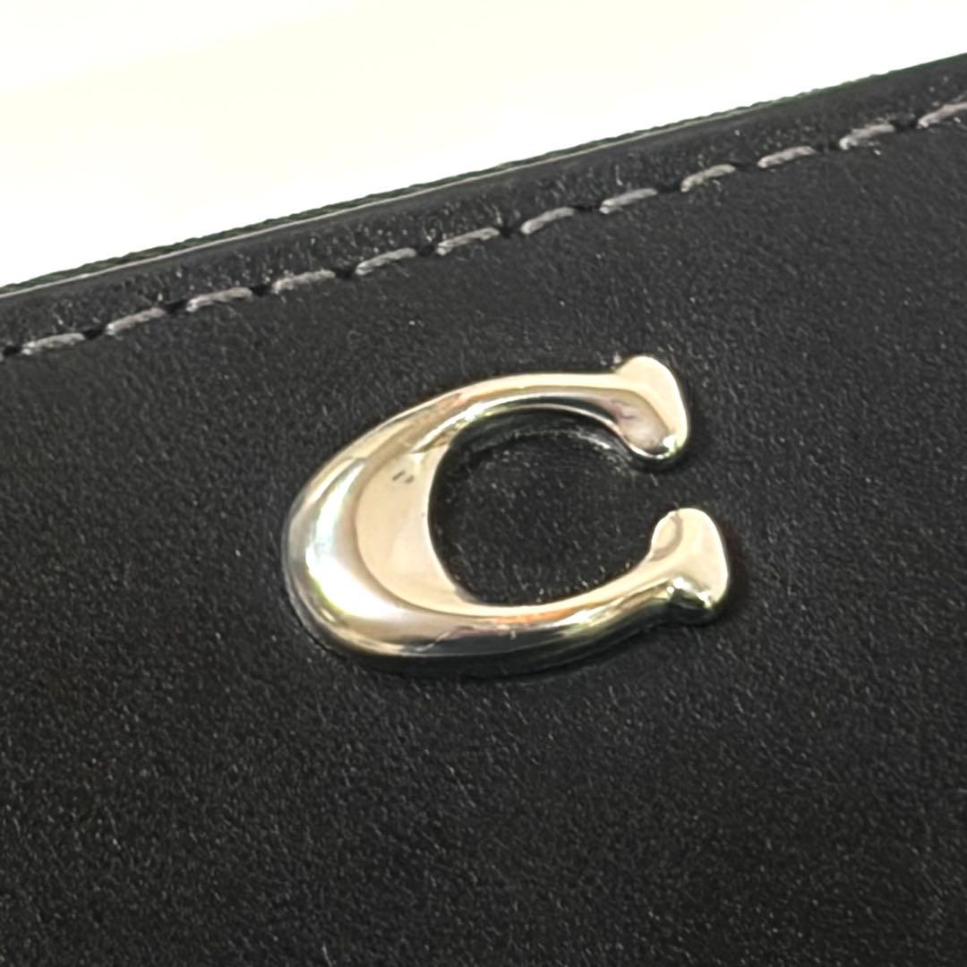 【美品】COACH コーチ 長財布 アコーディオンジップウォレット　ブラック