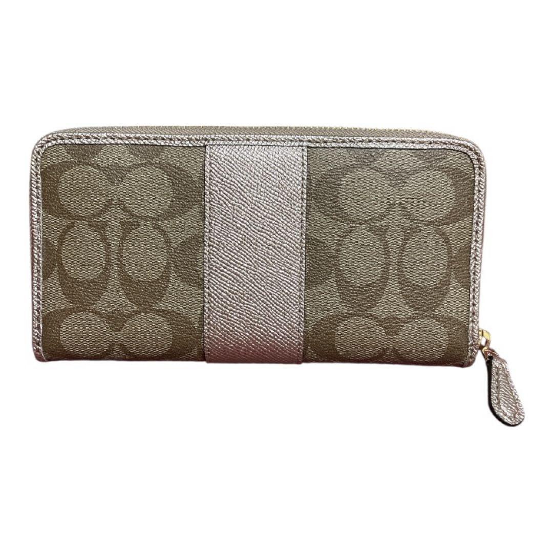 【新品未使用品】COACH 長財布 シグネチャー柄 ベージュ