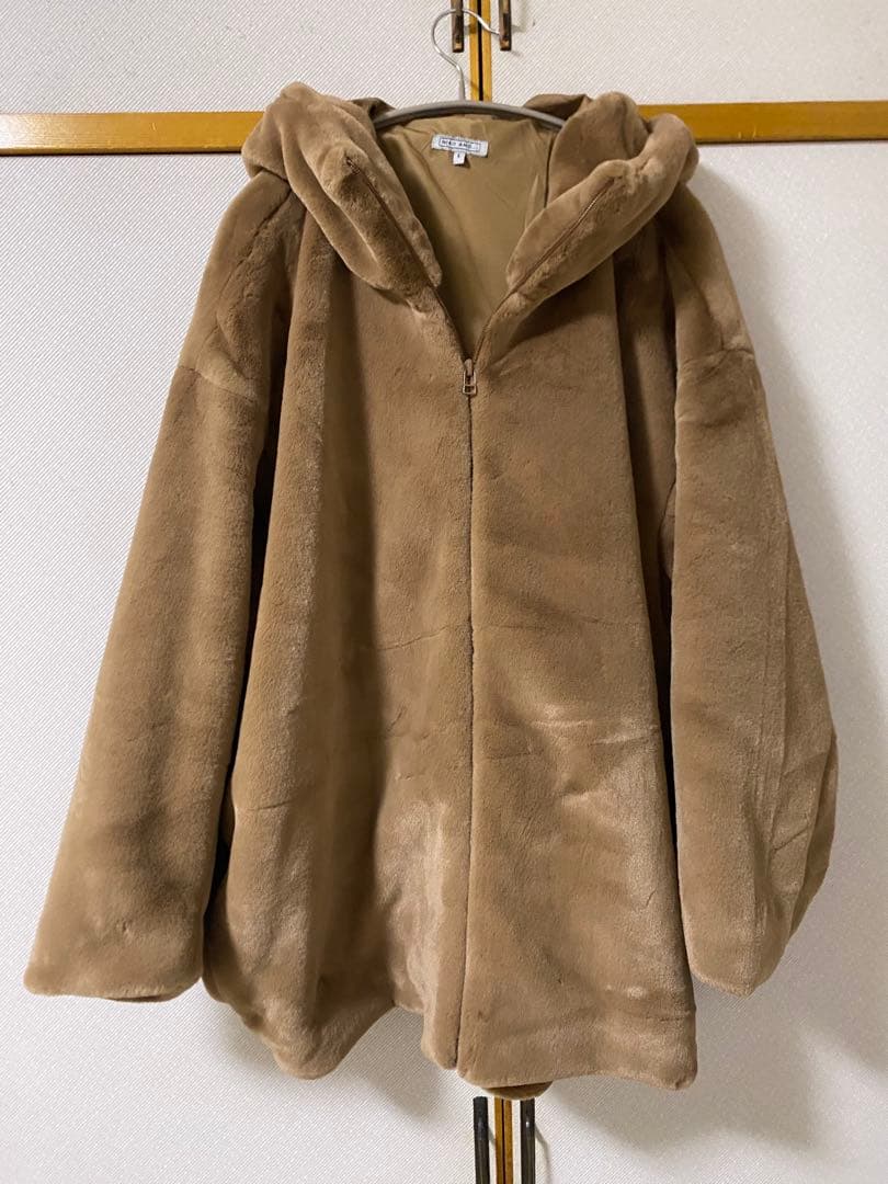 本日限定価格！ベルベットファーフードブルゾン