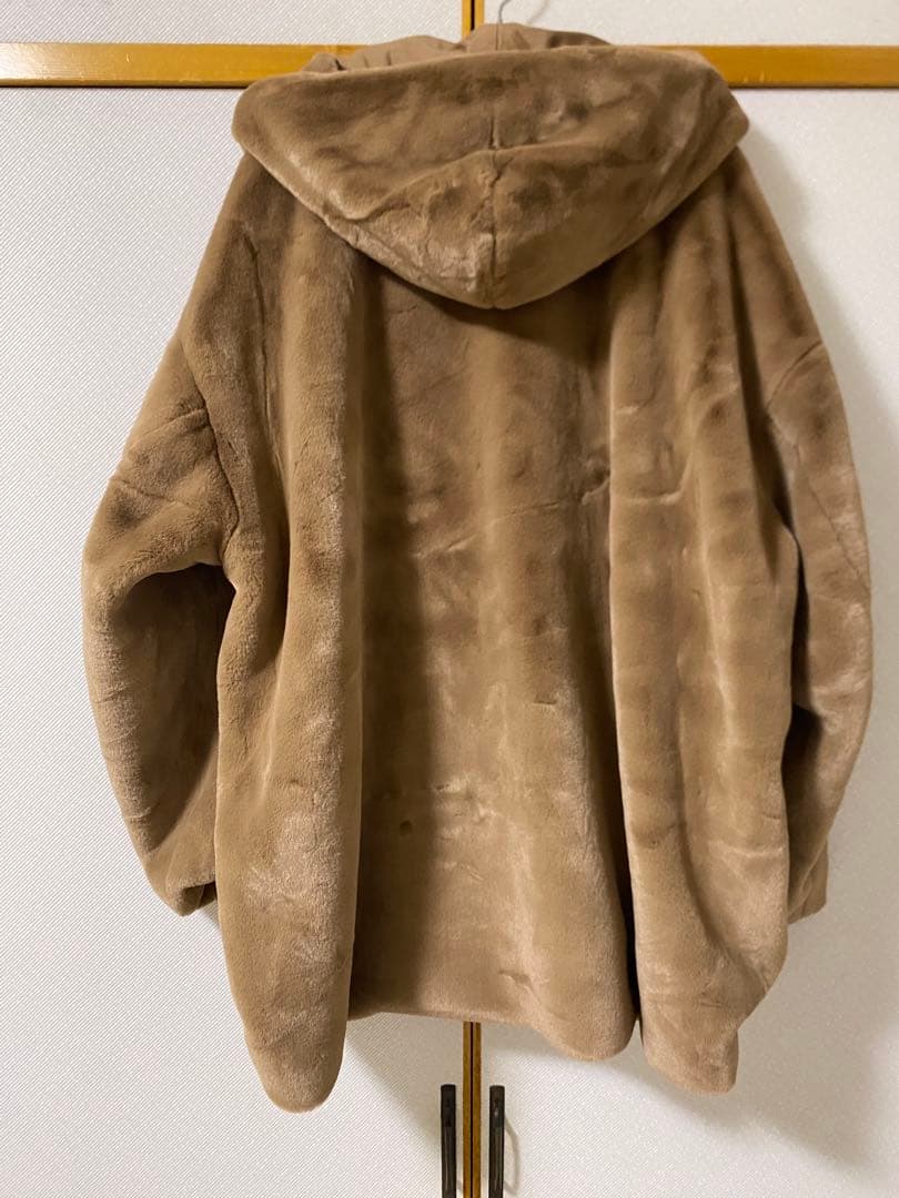 本日限定価格！ベルベットファーフードブルゾン