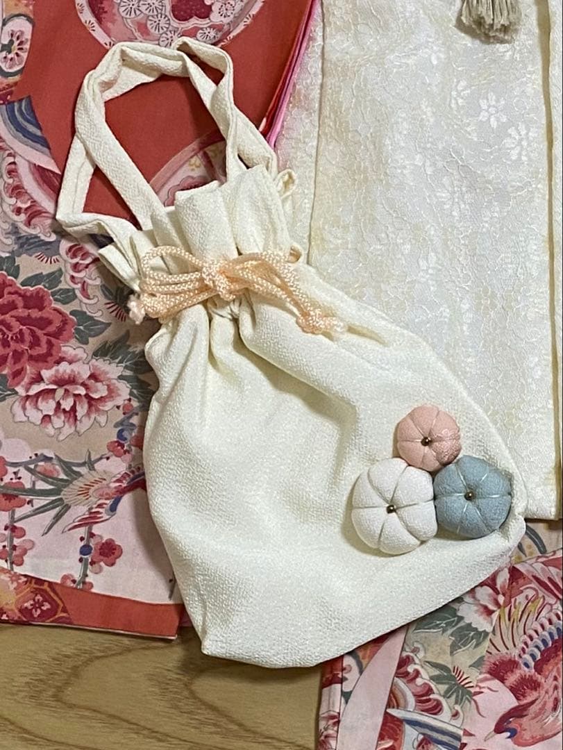 3歳　七五三　アンティーク　被布セット