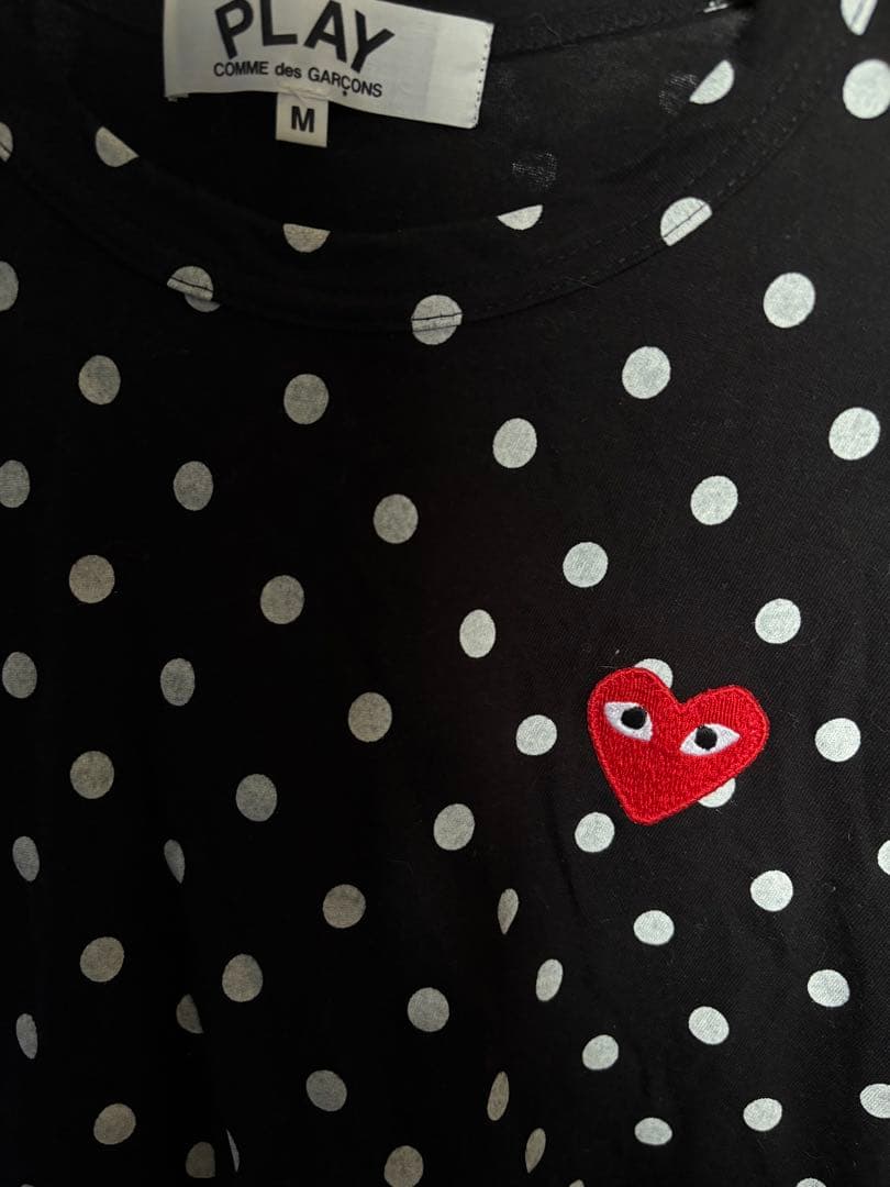 Comme des GARCONS PLAY ドット柄 長袖Tシャツ