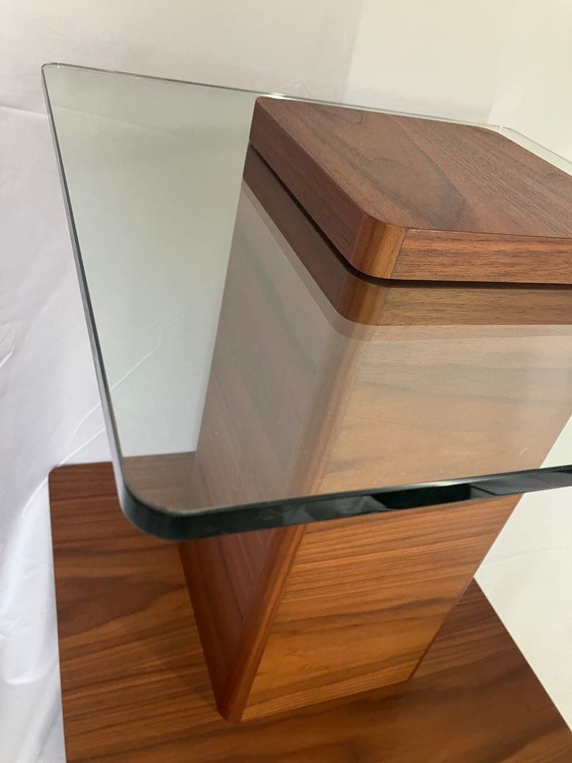 【美品】アルモニア　ガラスサイドテーブル