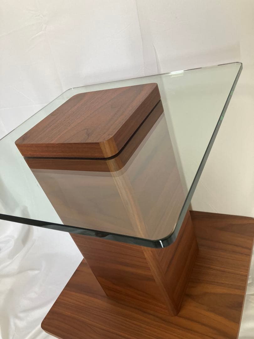 【美品】アルモニア　ガラスサイドテーブル