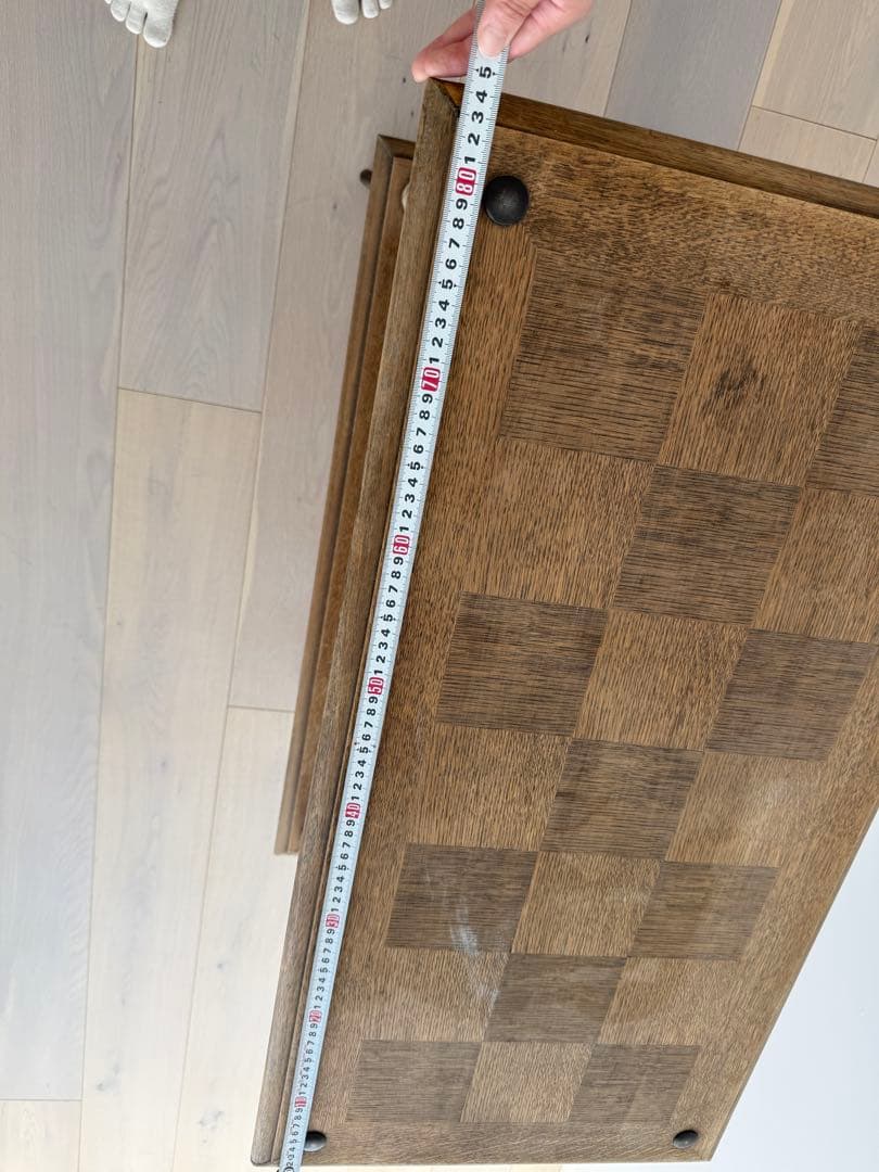 木製アンティーク2段式 キャスター付きワゴン　フランスアンティーク