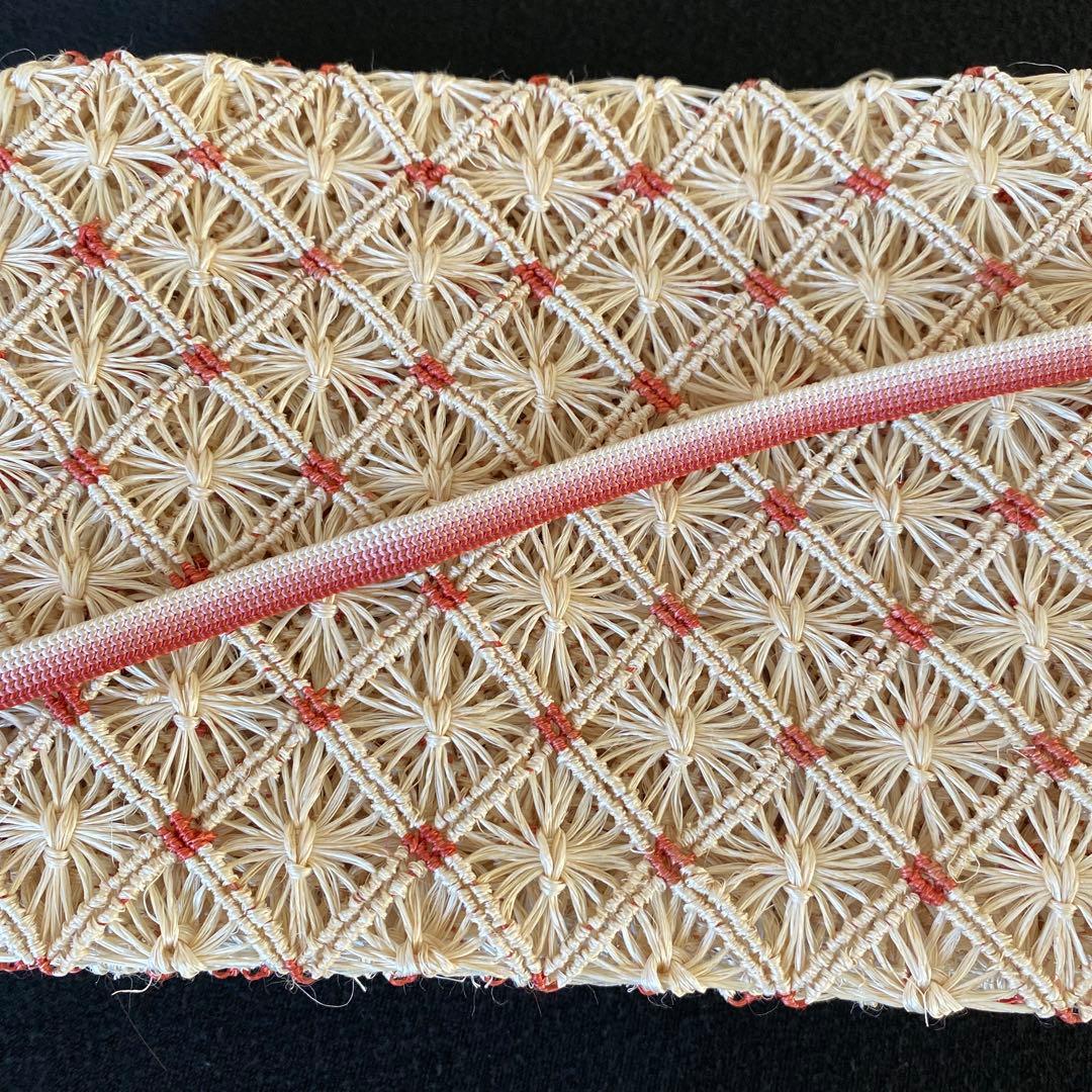 誉田屋源兵衛　芭蕉半幅帯　ドット赤　おまけ付き