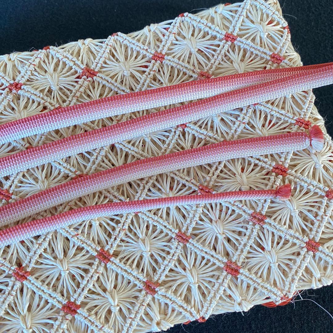 誉田屋源兵衛　芭蕉半幅帯　ドット赤　おまけ付き