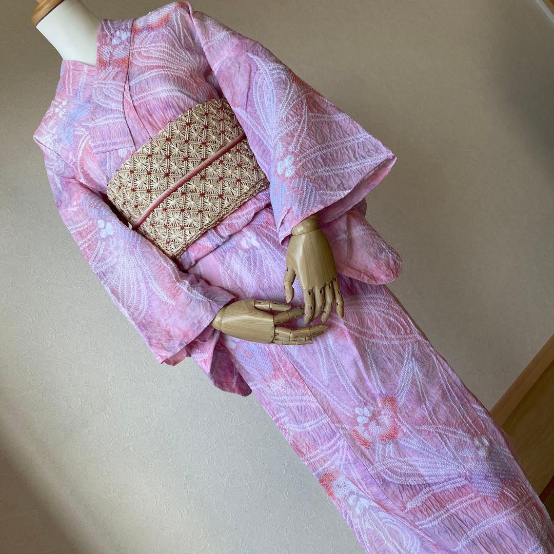 誉田屋源兵衛　芭蕉半幅帯　ドット赤　おまけ付き