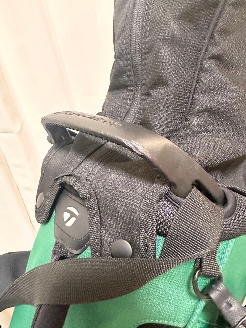 【美品】TaylorMade スタンド式ゴルフバッグ グリーン【男女兼用】