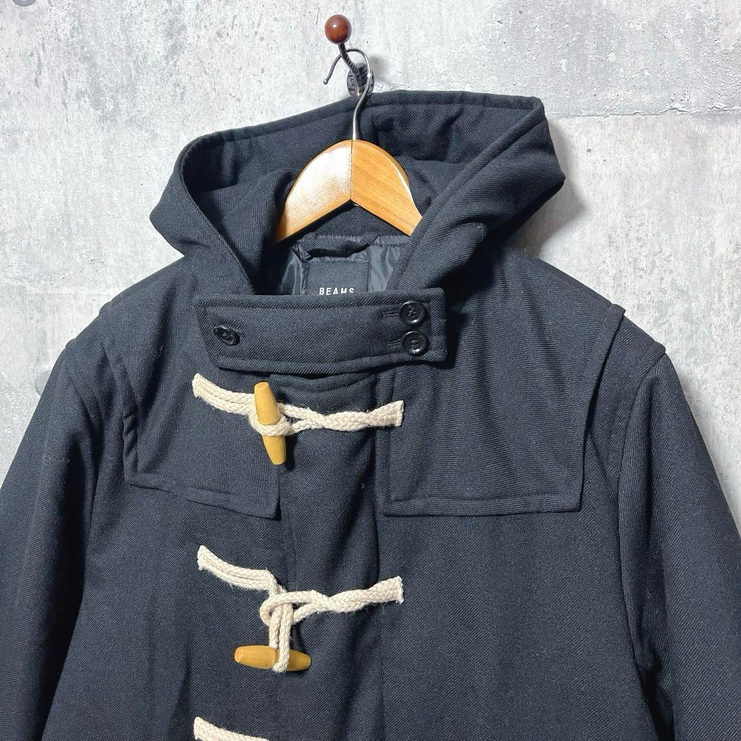 BEAMS ビームス メンズ TECHTWEED ダッフルコート M ブラック