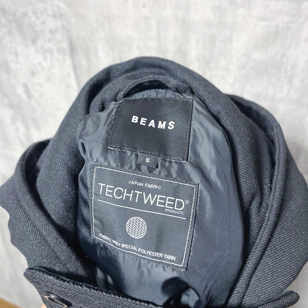 BEAMS ビームス メンズ TECHTWEED ダッフルコート M ブラック