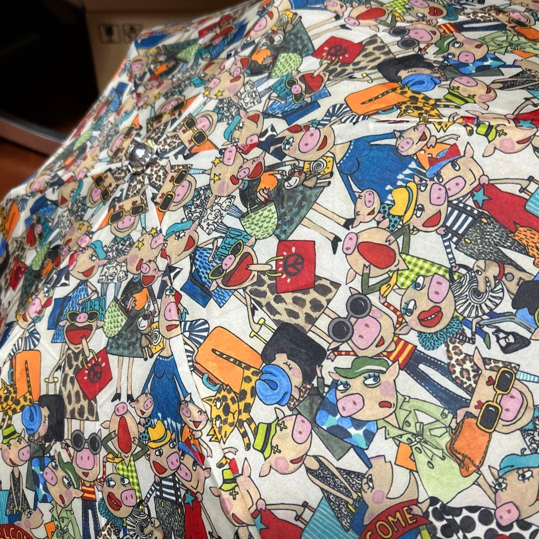 【ピンキー】 アルベロベロのケース付き折りたたみ傘