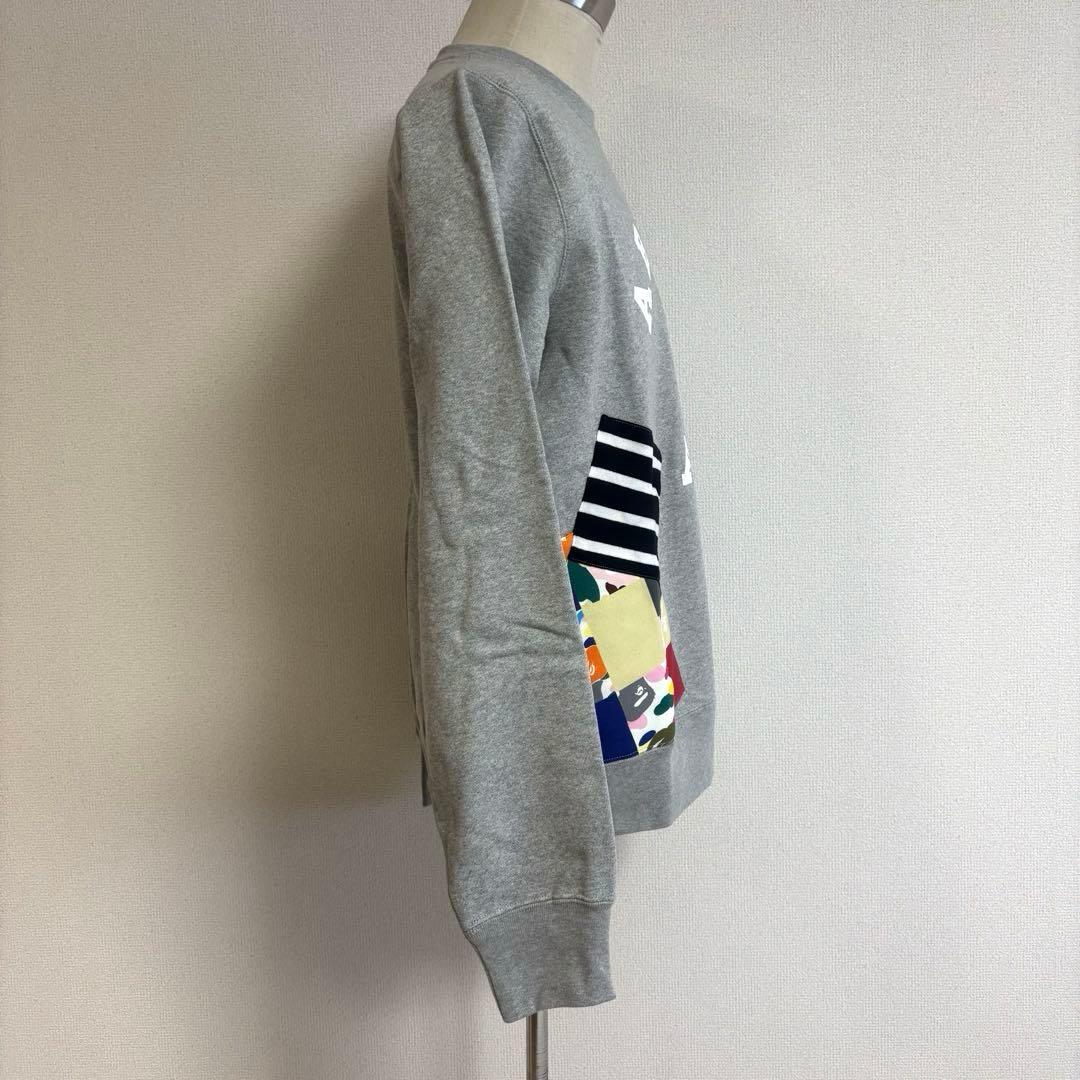アベイシングエイプ パッチワーク スウェット L グレー　未使用品タグ付き