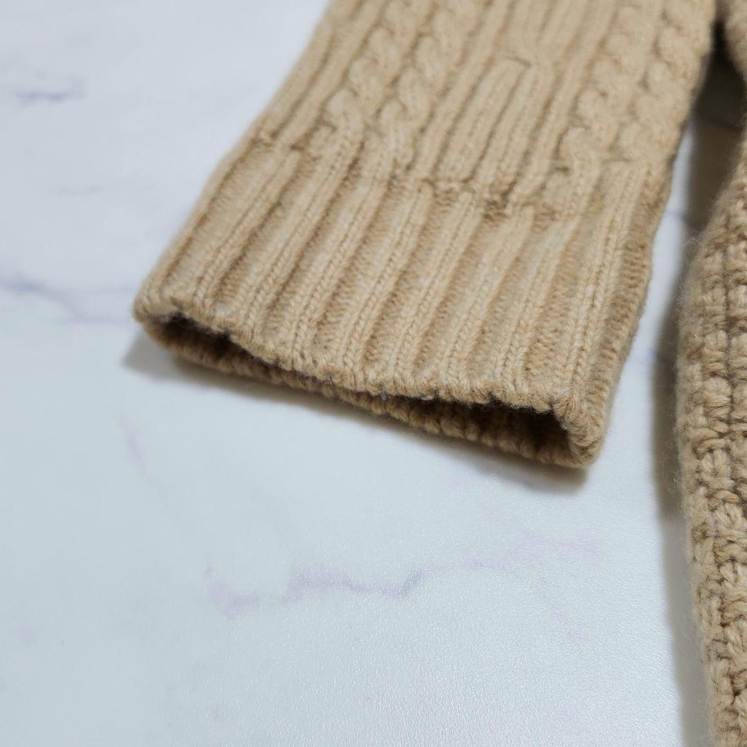 カシミヤ混☆マックスマーラ　ロングカーディガン　ケーブルニット　ウエストベルト