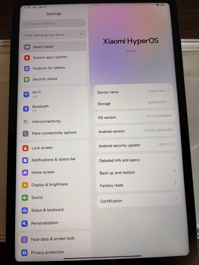 Xiaomi Pad 6 8GB/128GB 美品