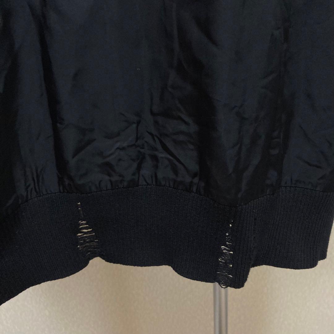 【美品】DIESEL ディーゼル スカジャン フーディ 刺繍 ダメージ加工 S