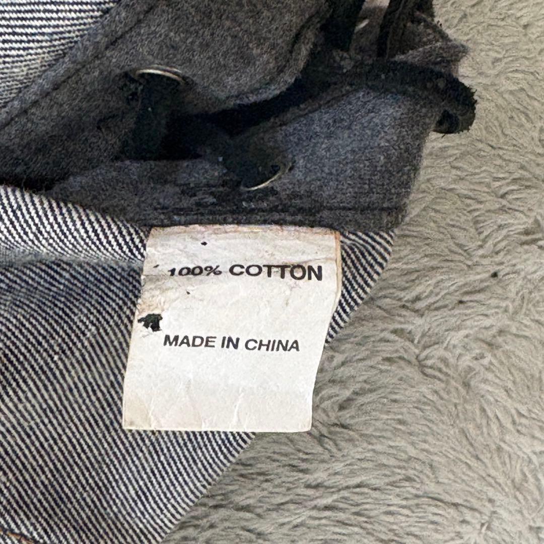 KADOYA デニムベスト レースアップ バイカー 3L ノースリーブ CD52