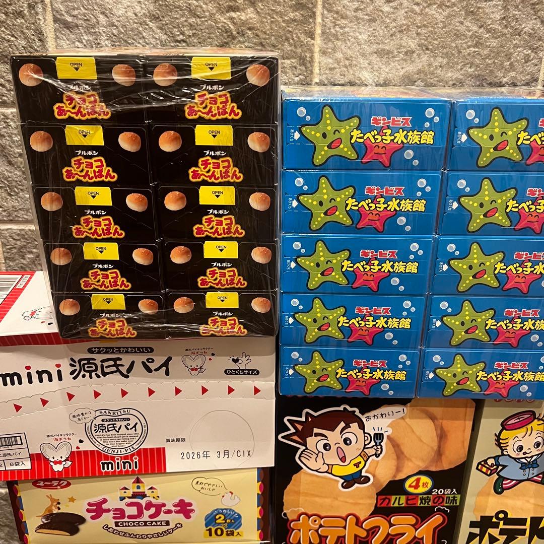 大量 菓子 チョコ ケーキ たべっ子 ポテトフライ カントリー 源氏パイ 204