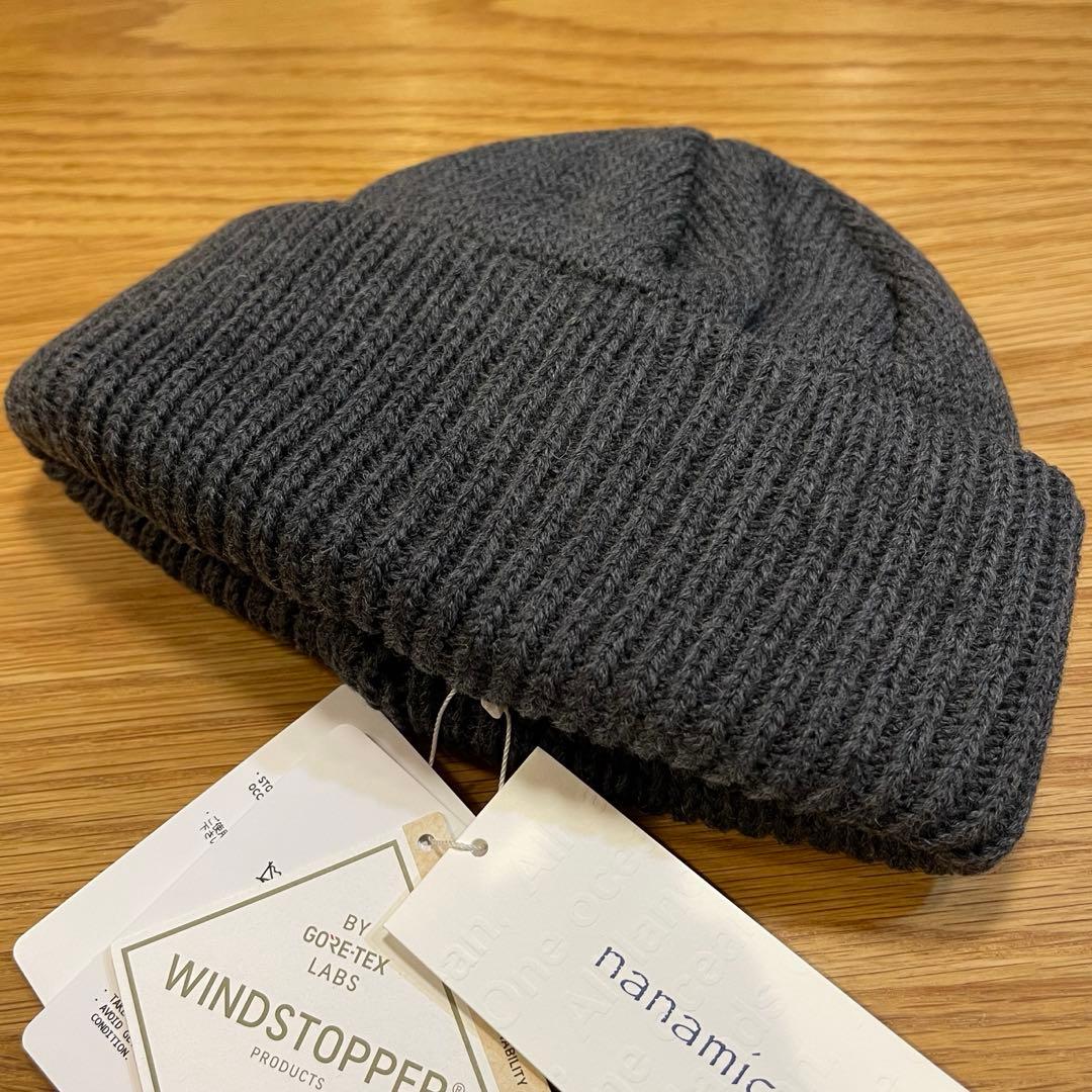 新品 ナナミカ 杢グレー ゴアテックスインフィニウム ビーニー ユニセックス