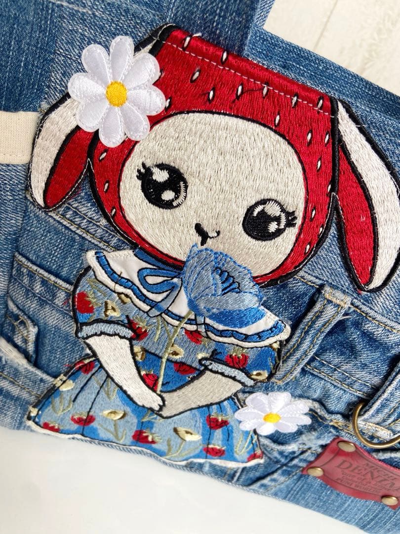 デニムリメイクバック　いちごうさぎ
