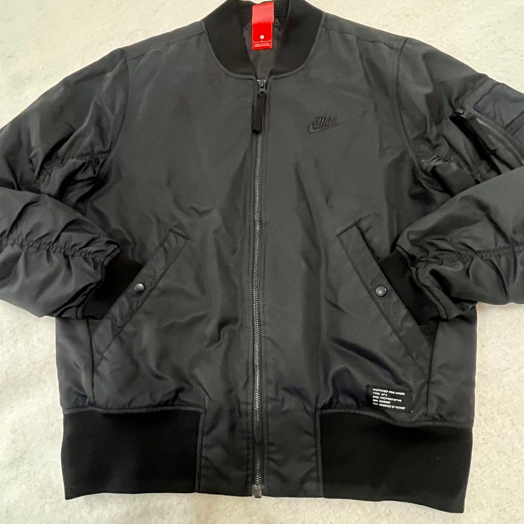 極美品希少ナイキ AF135周年記念 中綿 ボンバージャケット MA-1 黒 L