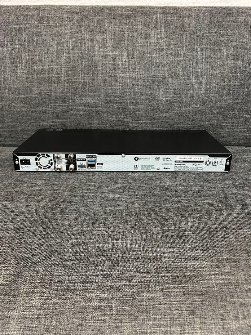 Panasonic Blu-rayレコーダー　2019年製