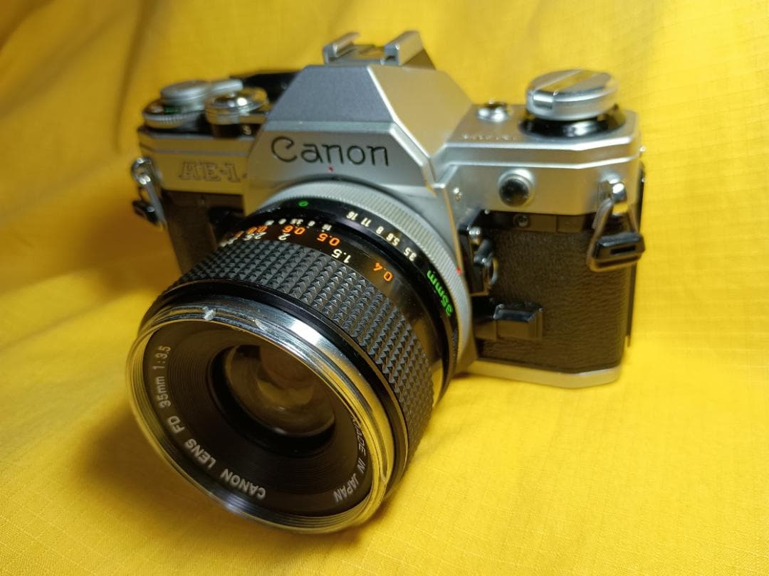 キヤノンAE-1＋FD35mm 1:3.5 【きれいな整備品中古】