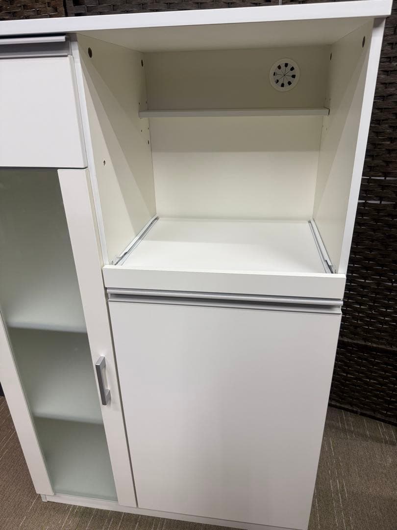 【美品】ニトリ　レンジ台　（フォルムN RE1275 WH）　レンジボード