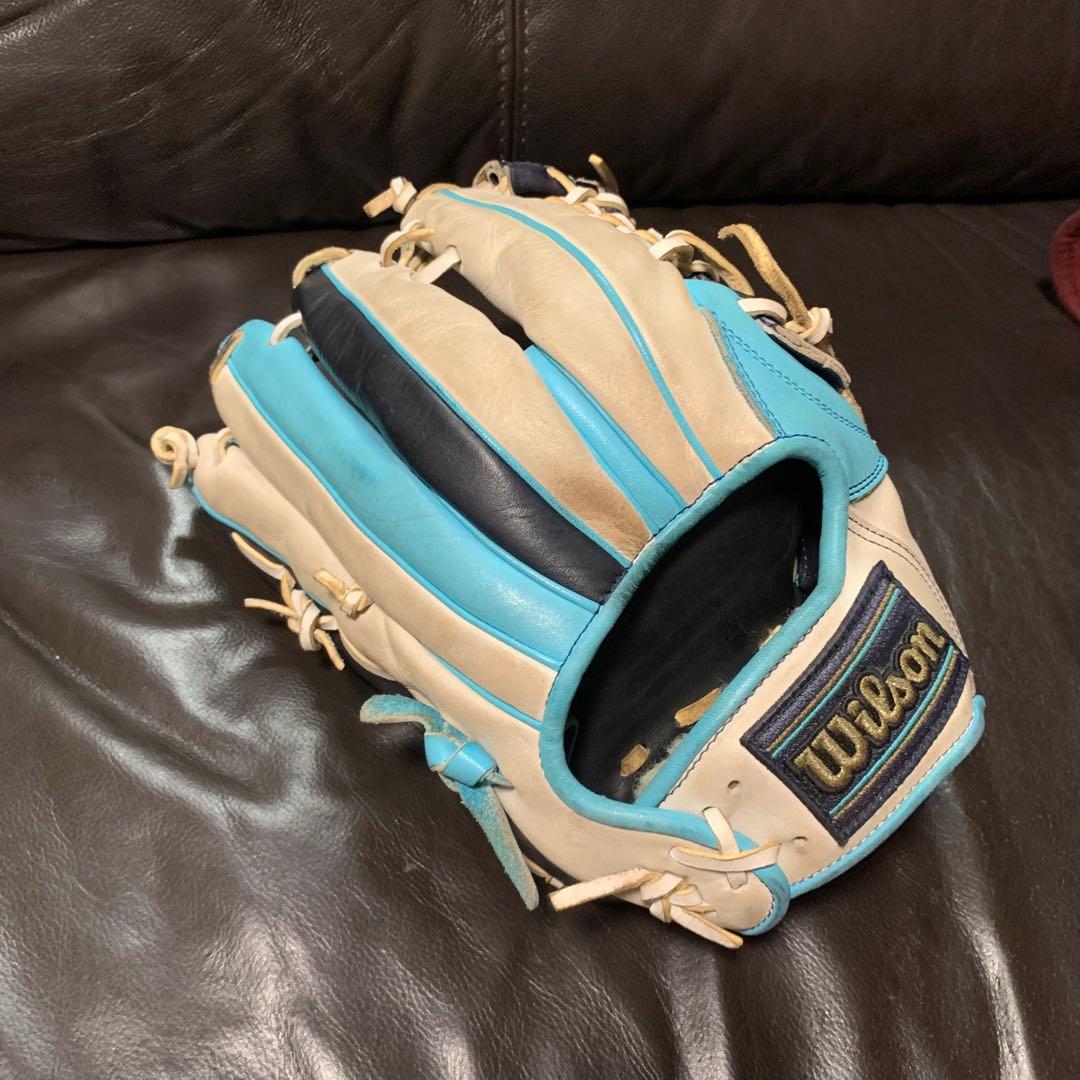 Wilson 軟式外野用グローブ 青/白