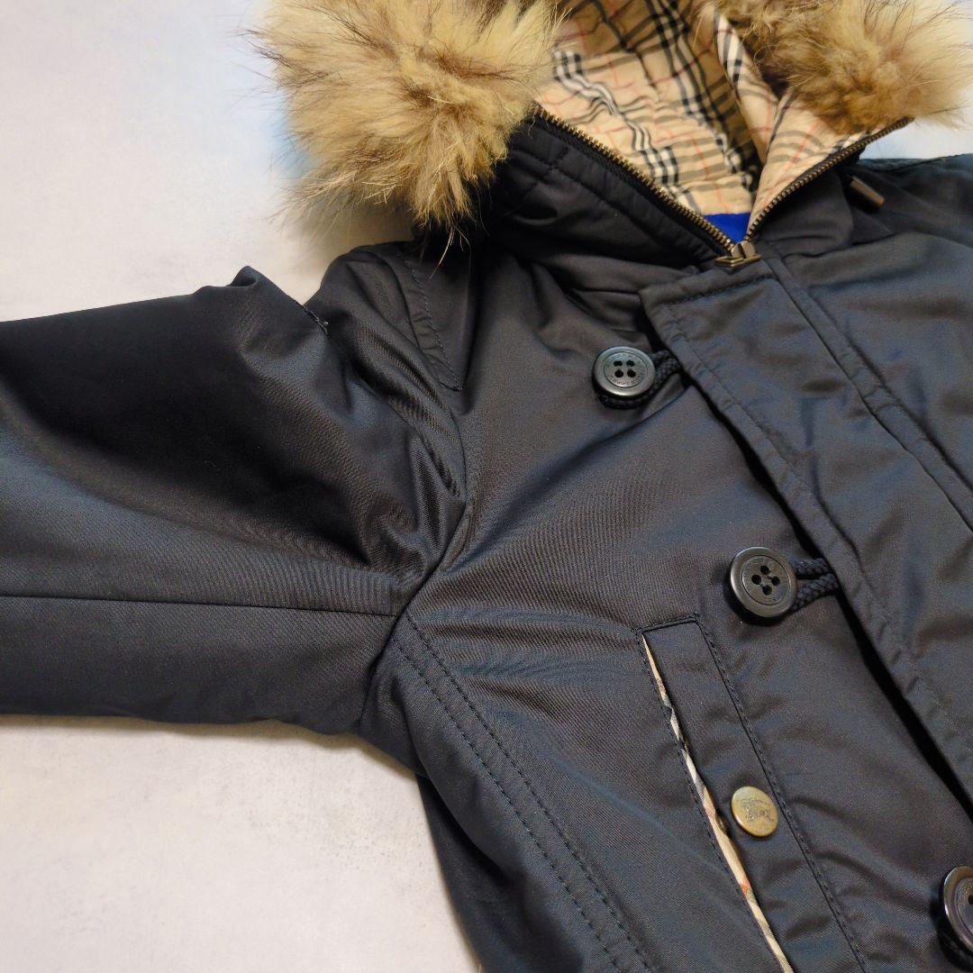 BURBERRY BLUE LABEL✨️ノバチェック裏地 モッズコート 黒