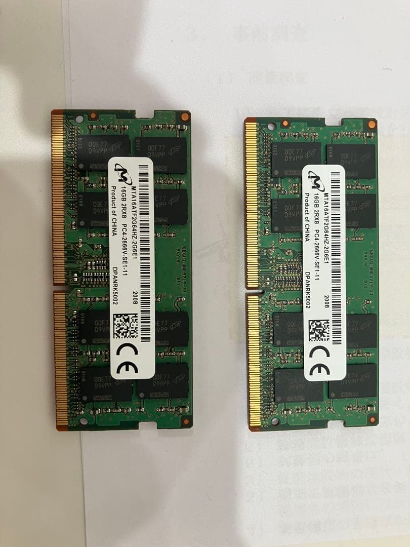 DDR4 メモリ16GB×2枚(32GB)ノートパソコン用